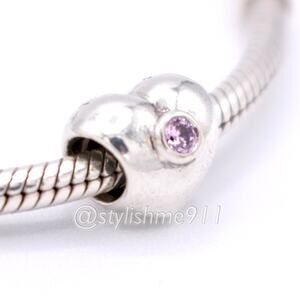 Authentic Pandora Heart with Pink Zirconia Charm - 790134PCZ